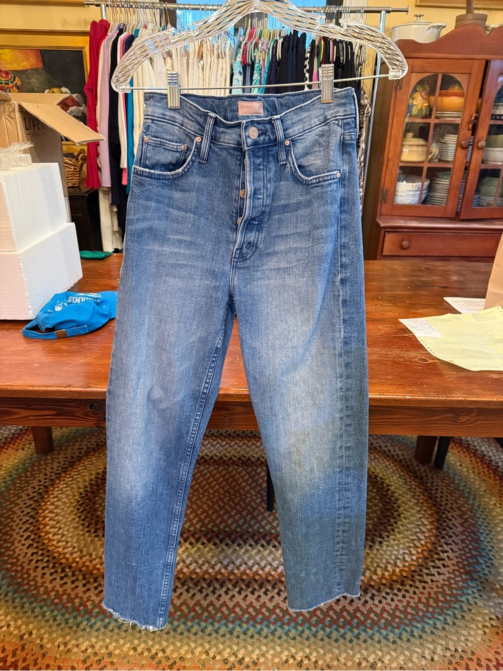 Mother Jeans - Tomcat Ankle fray- Wash-“from out of town”